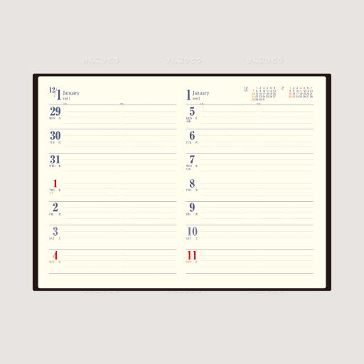 B5ダイアリー　文字B