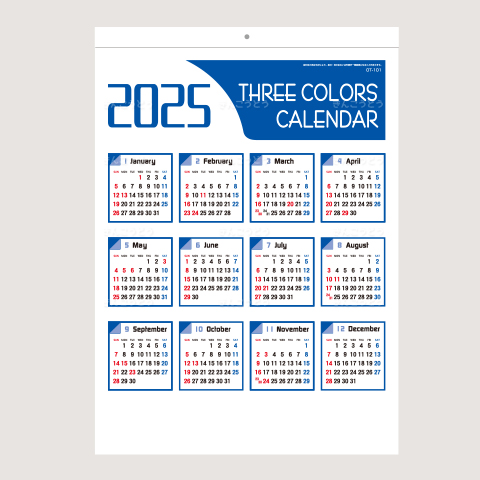OT-101 ３色文字月表｜社名入り壁掛けカレンダー | 名入れカレンダーの