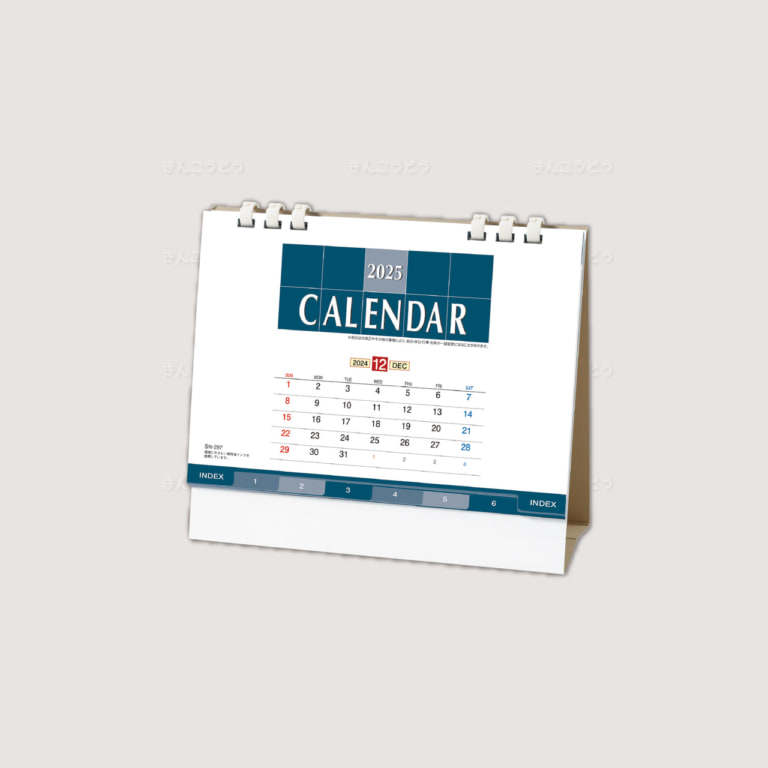 15マンスリーインデックス　卓上カレンダー（白）